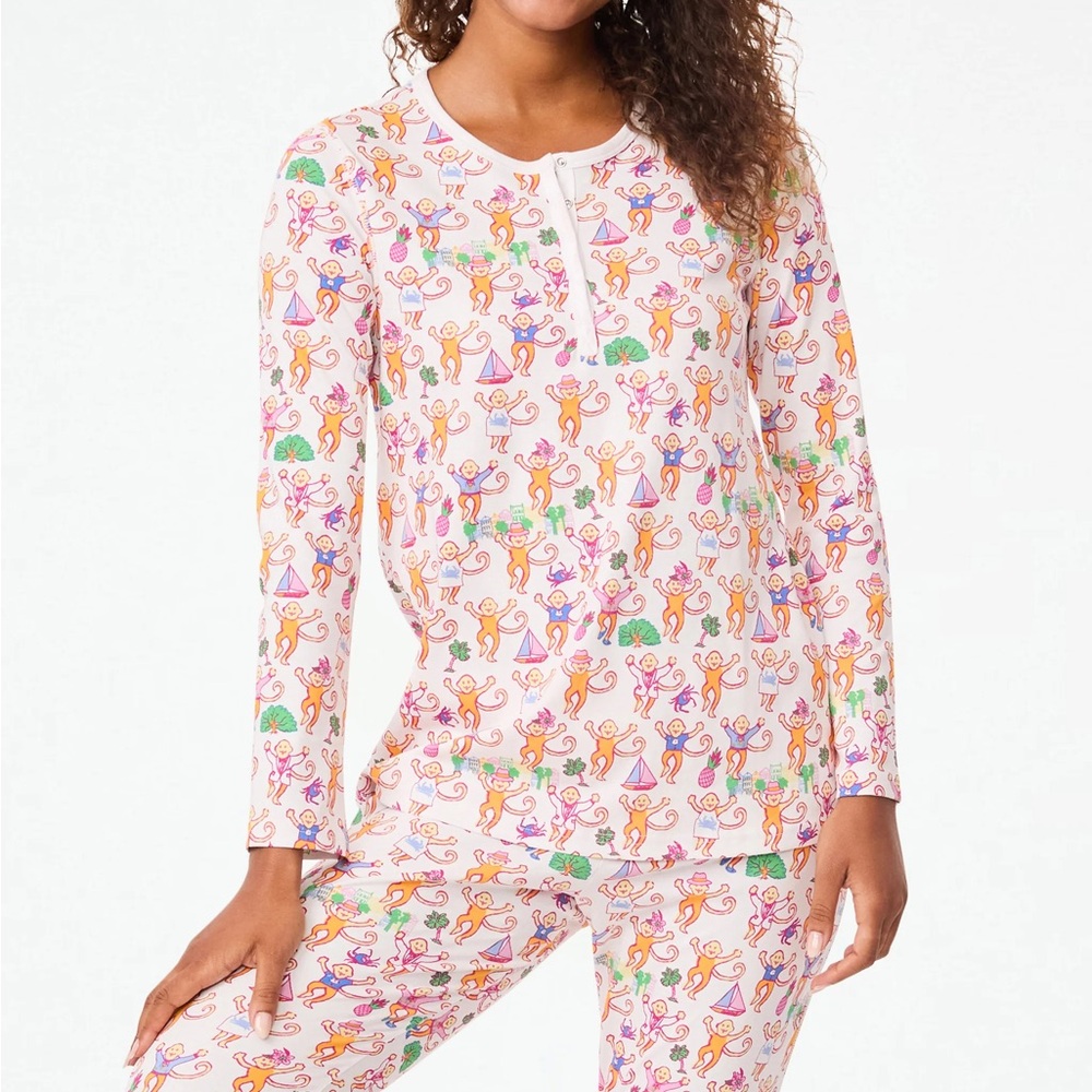 Roller Rabbit Charleston Monkey Pajamas - Picture 1 of 5